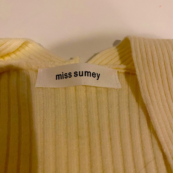 Creame ribbed long sleeve tank - Picture 2 of 4